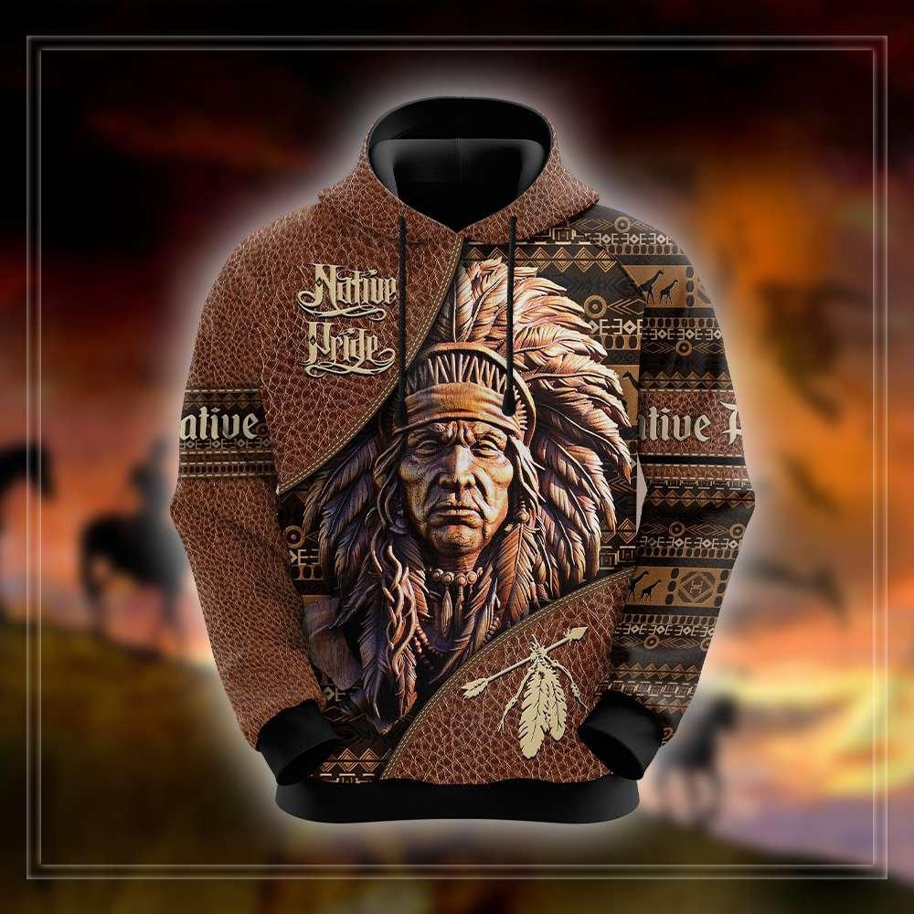 Native American Hoodie, Pround Native American 3D All Over Printed Hoodie, Native American Style Hoodie