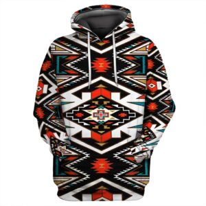 Native American Hoodie, Tribal Pattern Colorful Native&hellip;