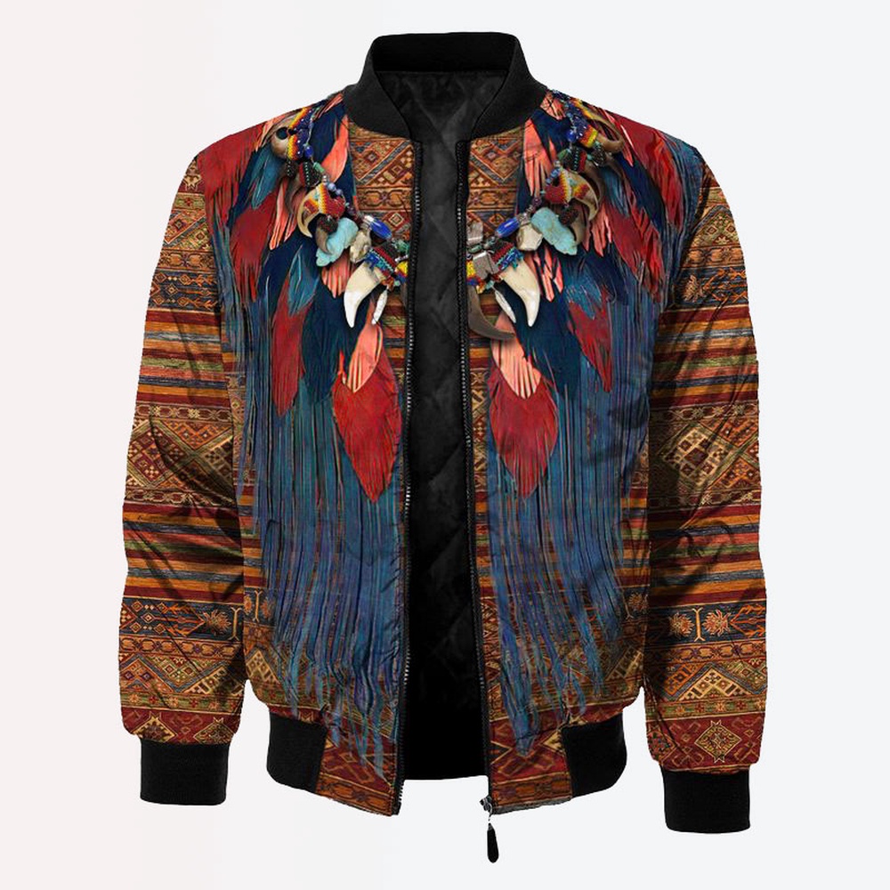 Native American Jacket, Achievement Native American 3D All Over Printed Bomber Jacket