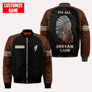 Native American Jacket, Customized Name Black Brown&hellip;