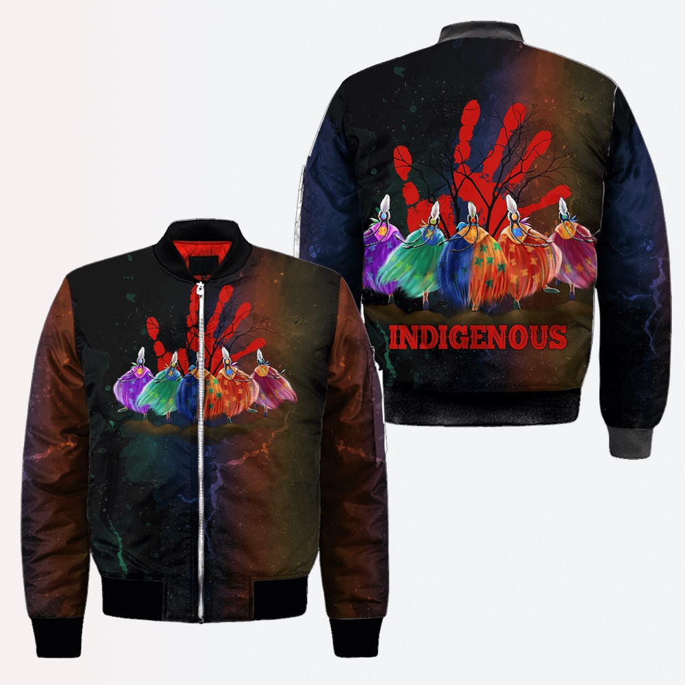 Native American Jacket, Indigenous Native American 3D All Over Printed Bomber Jacket