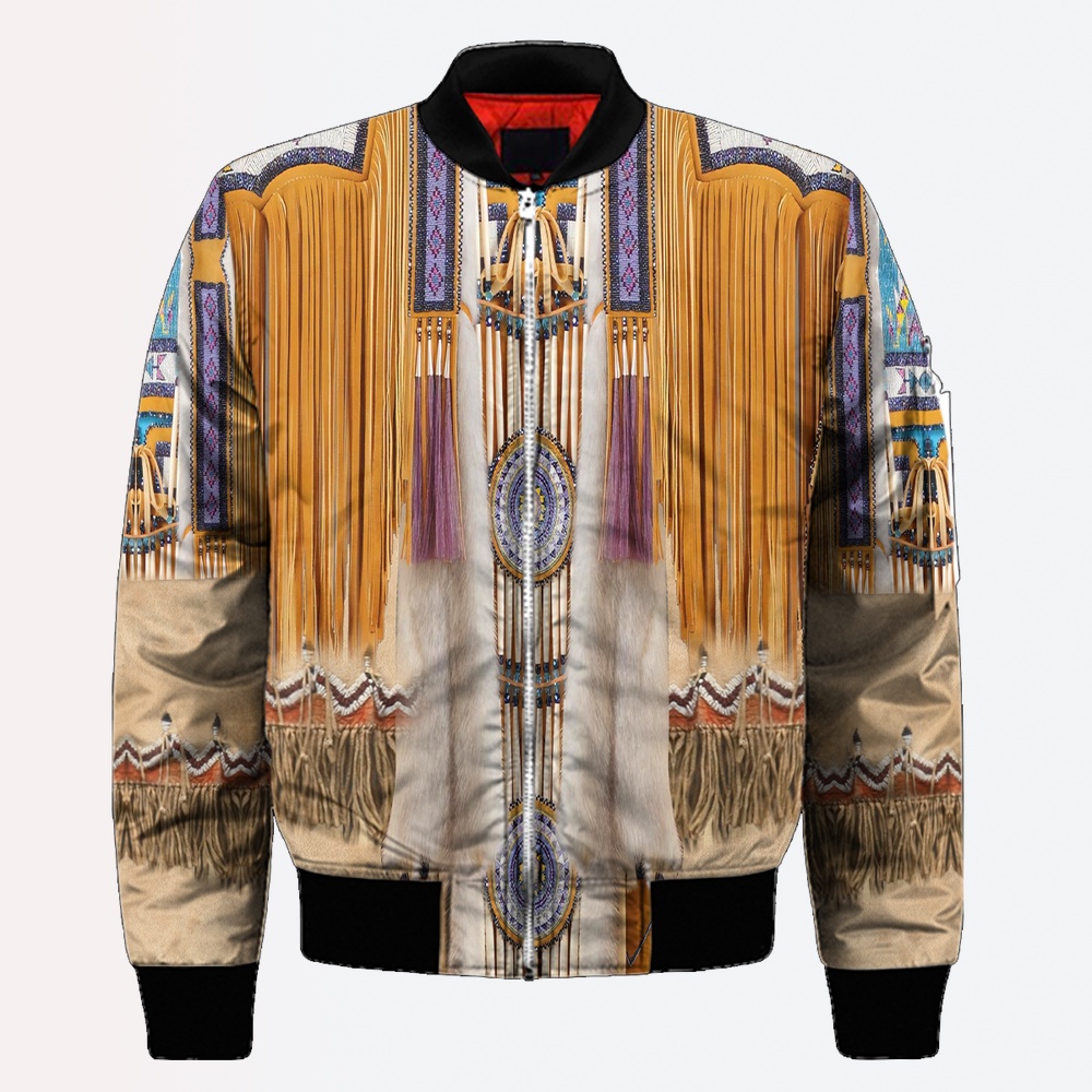 Native American Jacket, Proud Heritage Native American 3D All Over Printed Bomber Jacket Native American Jacket, Proud Heritage Native American 3D All Over Printed Bomber Jacket