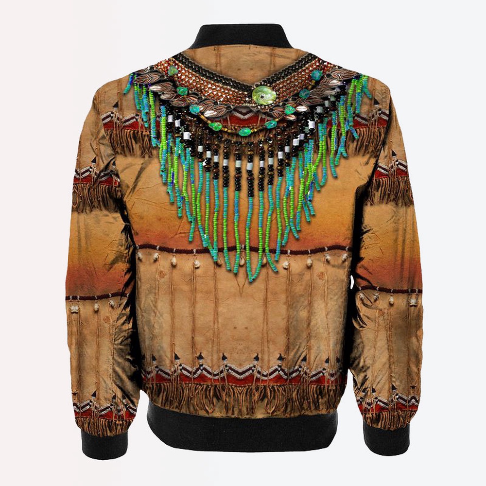 Native American Jacket, Tribal Ethnic Style Pattern Native American 3D All Over Printed Bomber Jacket Native American Jacket, Tribal Ethnic Style Pattern Native American 3D All Over Printed Bomber Jacket