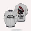Native American Jacket, Warrior Native American 3D All Over Printed Baseball Jacket, Native American Style Jackets