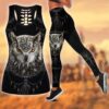 Native American Leggings, Bohemia Native American Hollow Tanktop Leggings Set, Native American Tank Tops