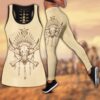 Native American Leggings, Casual Loose Native American Hollow Tanktop Leggings Set, Native American Tank Tops