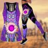 Native American Leggings, Cosmic Energy Native American Hollow Tanktop Leggings Set, Native American Tank Tops