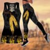 Native American Leggings, Feathers Flags Native American Hollow Tanktop Leggings Set, Native American Tank Tops