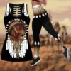 Native American Leggings, Horse Native American Hollow Tanktop Leggings Set, Native American Tank Tops