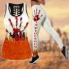 Native American Leggings, Horse Native American Hollow Tanktop Leggings Set, Native American Tank Tops