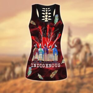Native American Leggings, Red Hand Indigenous Native&hellip;