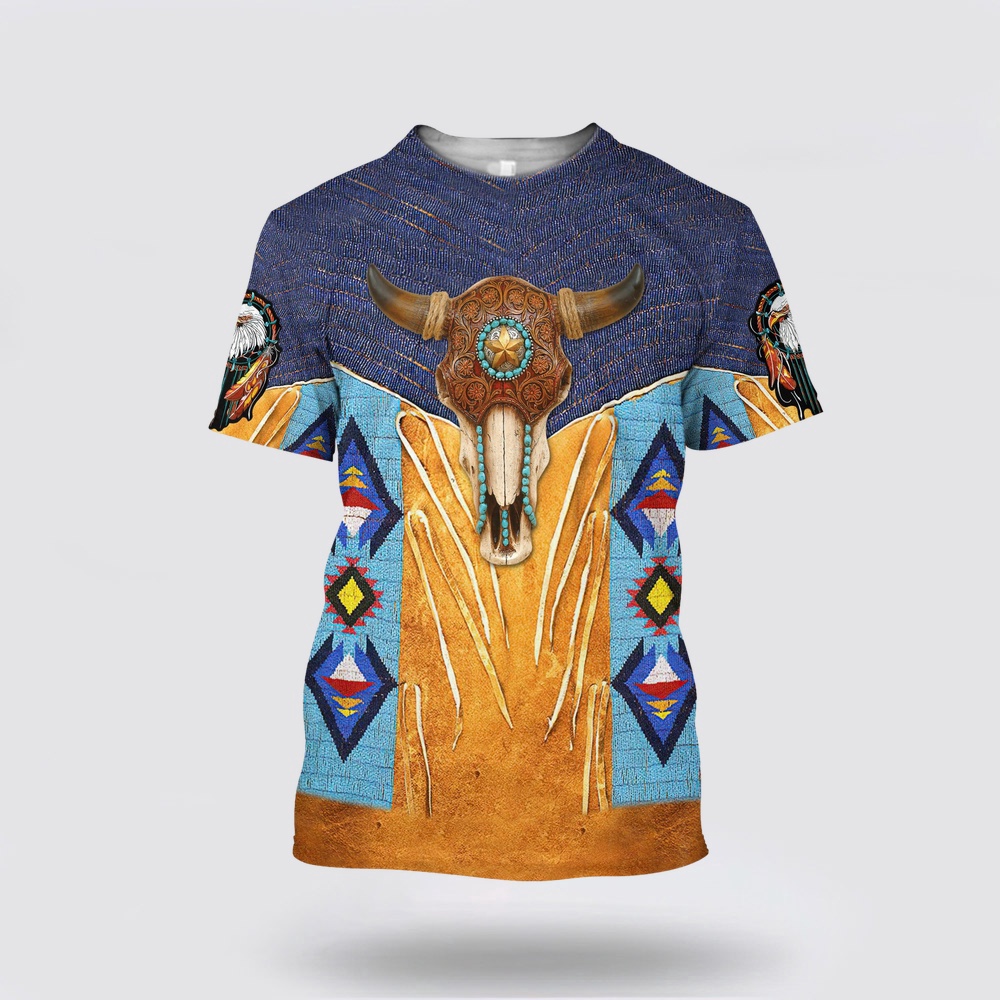 Native American T Shirt, Chic Vibes Native American 3D All Over Printed T-Shirt, Beautiful Native American T Shirts
