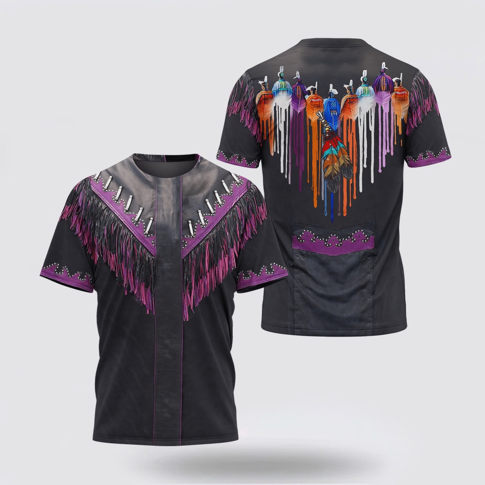 Native American T Shirt, Cosmos Native American 3D All Over Printed T-Shirt, Beautiful Native American T Shirts