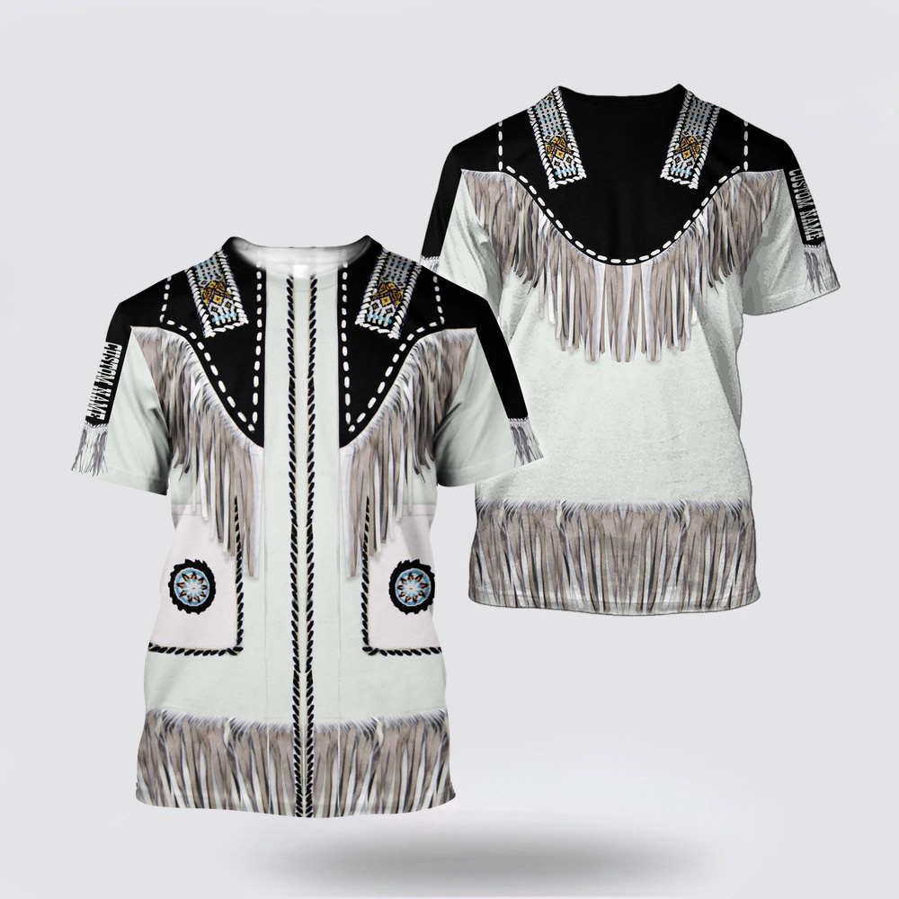 Native American T Shirt, Custom Name Navajo Warriors Native American All 3D Over Printed T-Shirt, Beautiful Native American T Shirts
