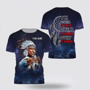 Native American T Shirt, Customized Name Listen&hellip;