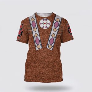 Native American T Shirt, Earthy Brown Native&hellip;