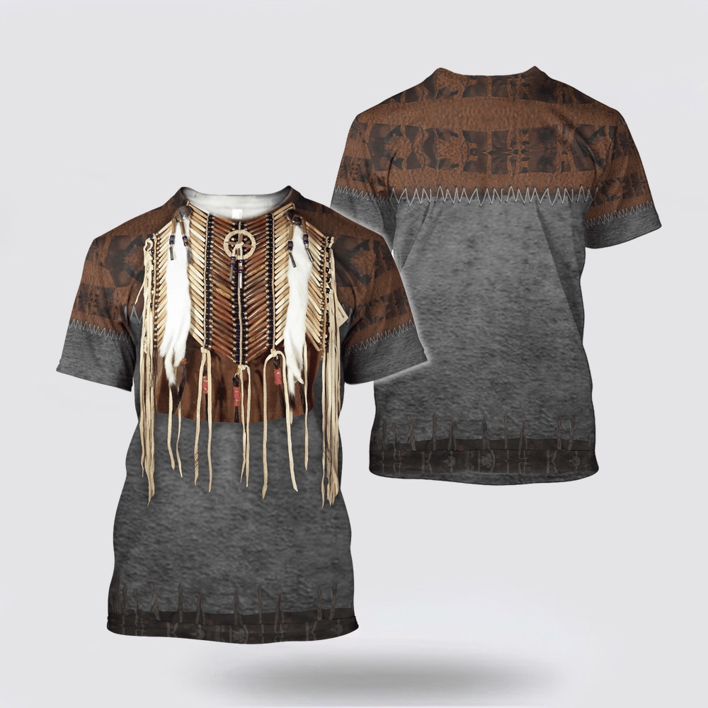 Native American T Shirt, Heritage Fashion Vibes Native American 3D All Over Printed T-Shirt, Beautiful Native American T Shirts
