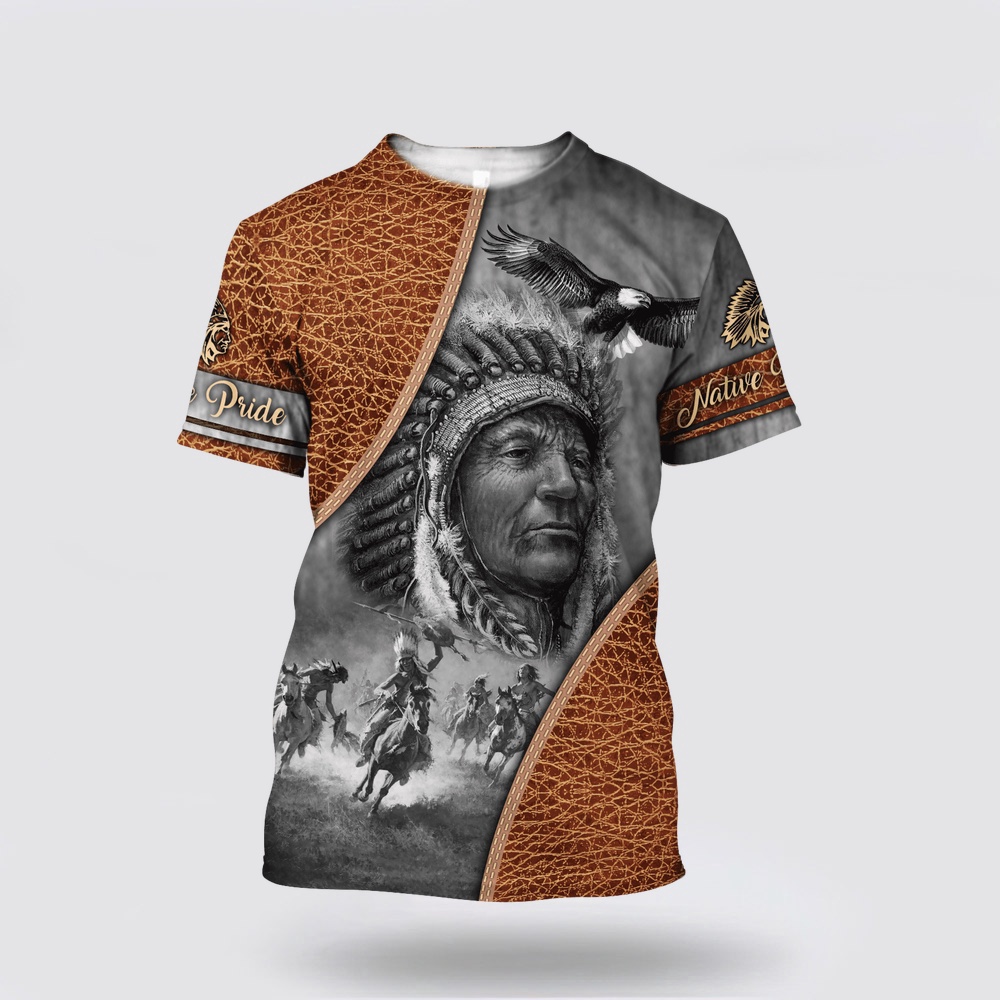 Native American T Shirt, Hunting Session Native American 3D All Over Printed T-Shirt, Beautiful Native American T Shirts