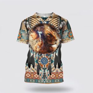 Native American T Shirt, Lion Native American&hellip;