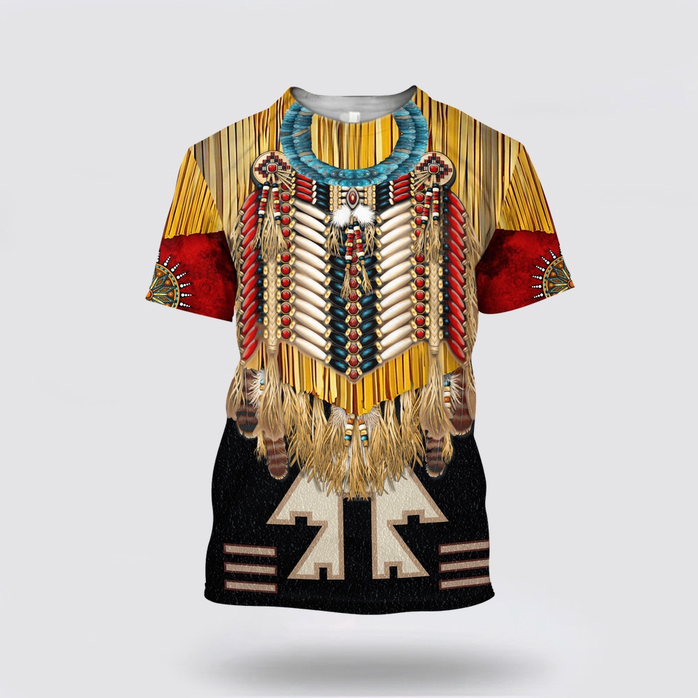 Native American T Shirt, Local Flavor Chic Native American 3D All Over Printed T-Shirt, Beautiful Native American T Shirts