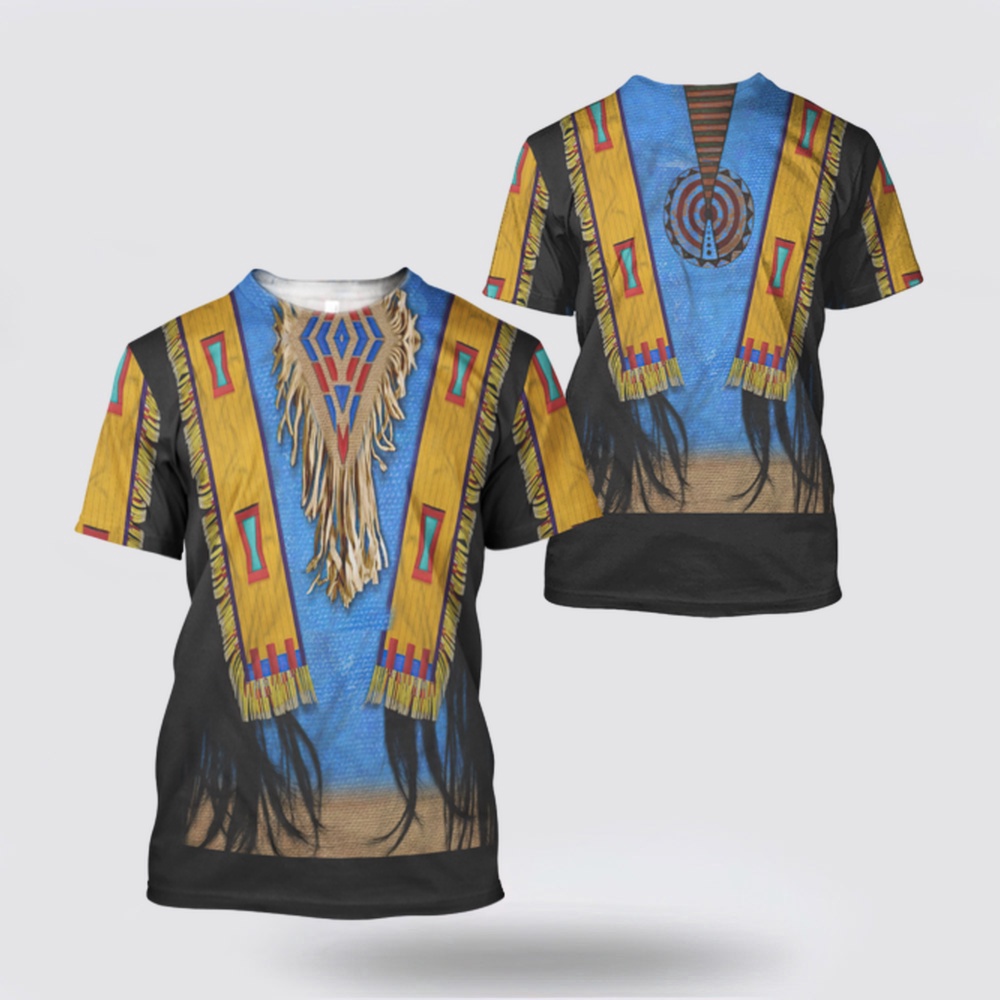 Native American T Shirt, Minimalism Native American 3D All Over Printed T-Shirt, Beautiful Native American T Shirts