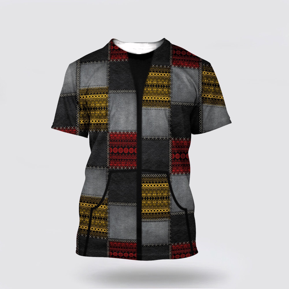 Native American T Shirt, Mosaic Motifs Native American 3D All Over Printed T-Shirt, Beautiful Native American T Shirts
