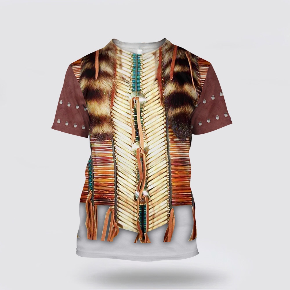 Native American T Shirt, Motifs Native American 3D All Over Printed T-Shirt, Beautiful Native American T Shirts