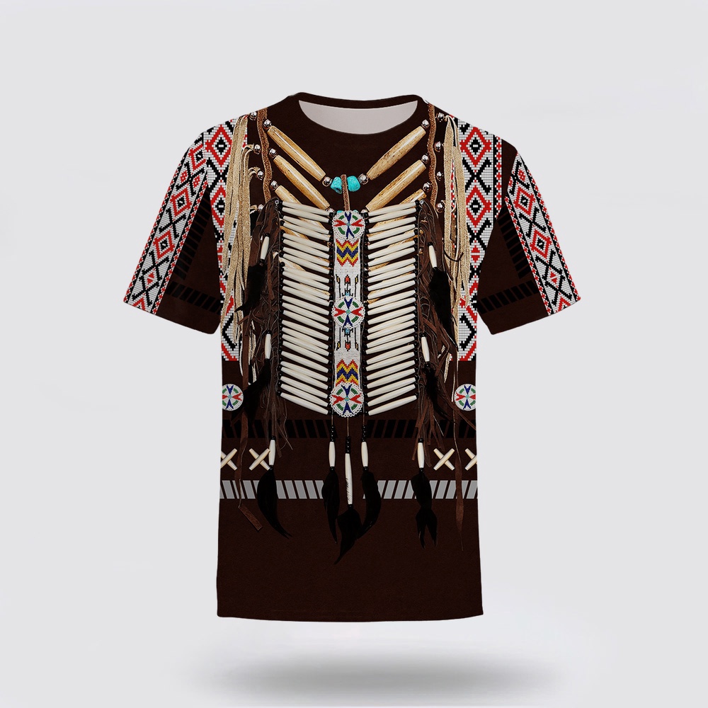 Native American T Shirt, Proud Tradition Native American 3D All Over Printed T-Shirt, Beautiful Native American T Shirts