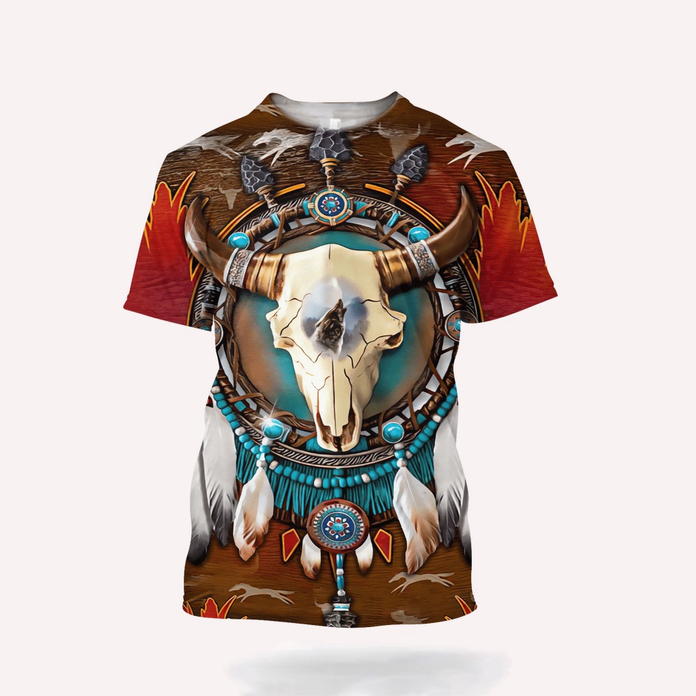 Native American T Shirt, Proud Tradition Threads Native American 3D All Over Printed T-Shirt, Beautiful Native American T Shirts