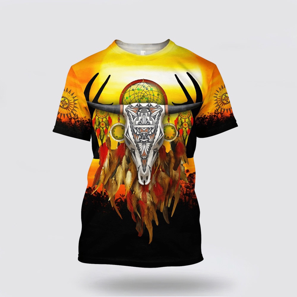 Native American T Shirt, Sacrifice To The Devine Native American 3D All Over Printed T-Shirt, Beautiful Native American T Shirts