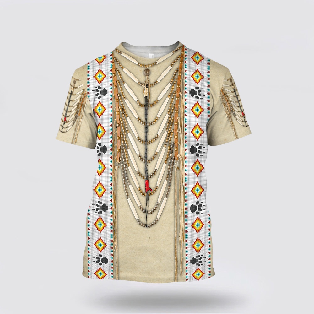 Native American T Shirt, Simplicity Native American 3D All Over Printed T-Shirt, Beautiful Native American T Shirts