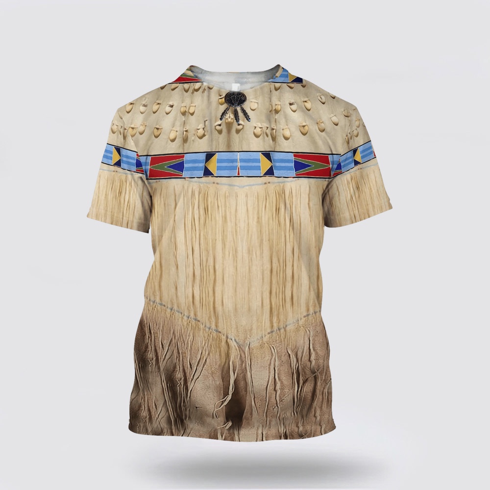 Native American T Shirt, Spirit Of Nature Native American 3D All Over Printed T-Shirt, Beautiful Native American T Shirts