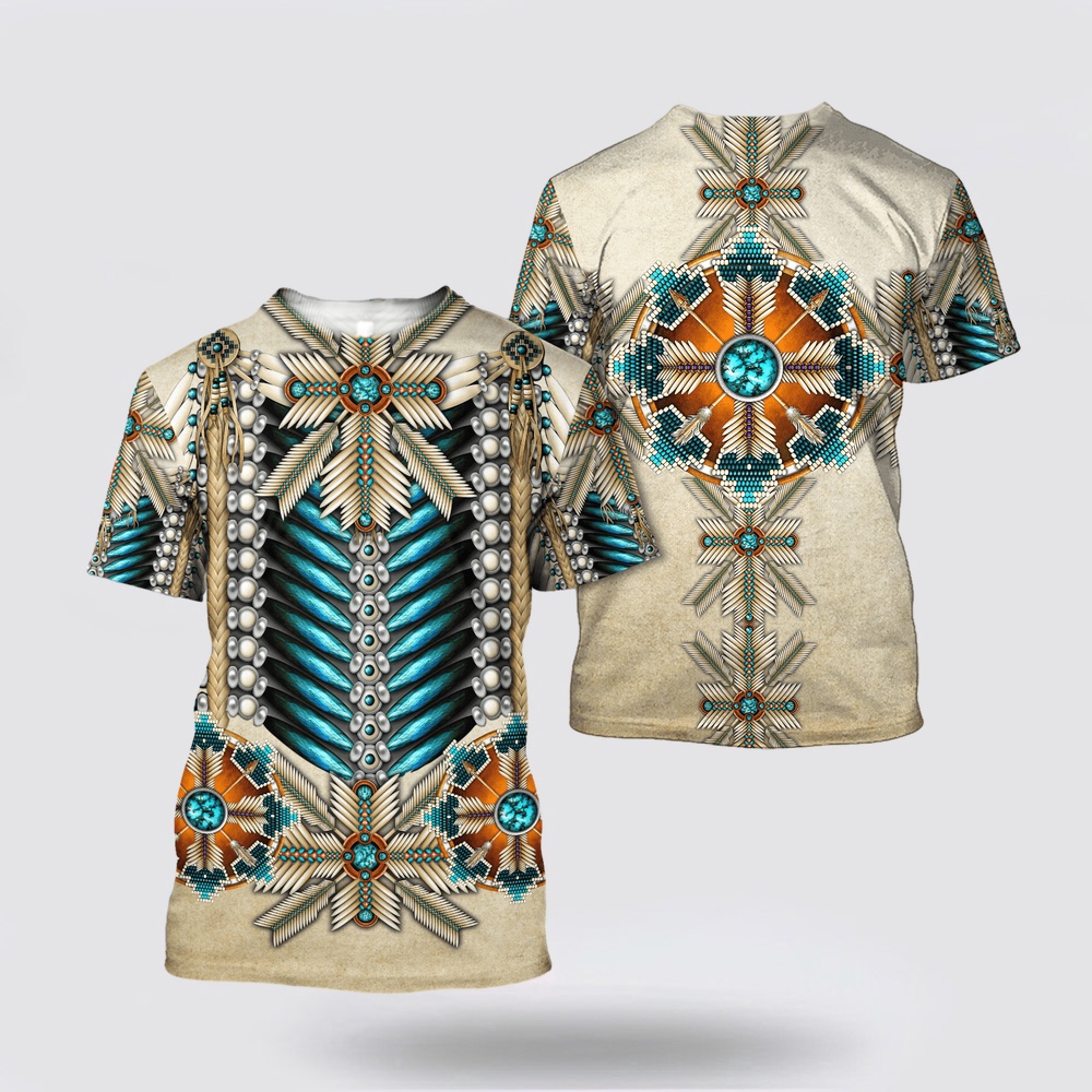 Native American T Shirt, Spiritual Native American 3D All Over Printed T-Shirt, Beautiful Native American T Shirts