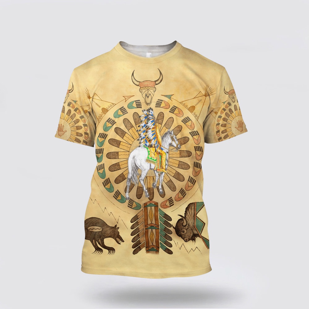 Native American T Shirt, Survival Native American 3D All Over Printed T-Shirt, Beautiful Native American T Shirts