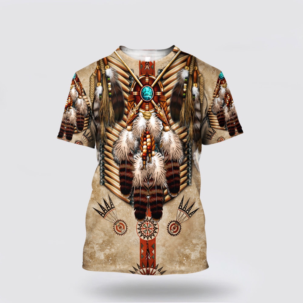 Native American T Shirt, Symbolizes Divinity Native American 3D All Over Printed T-Shirt, Beautiful Native American T Shirts