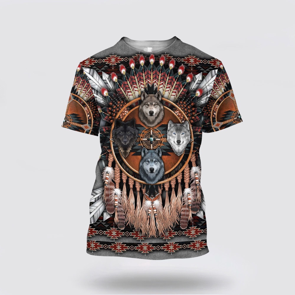 Native American T Shirt, Territories Native American 3D All Over Printed T-Shirt, Beautiful Native American T Shirts