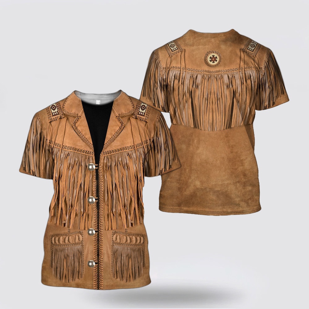 Native American T Shirt, Vintage Romantic Native American 3D All Over Printed T-Shirt, Beautiful Native American T Shirts