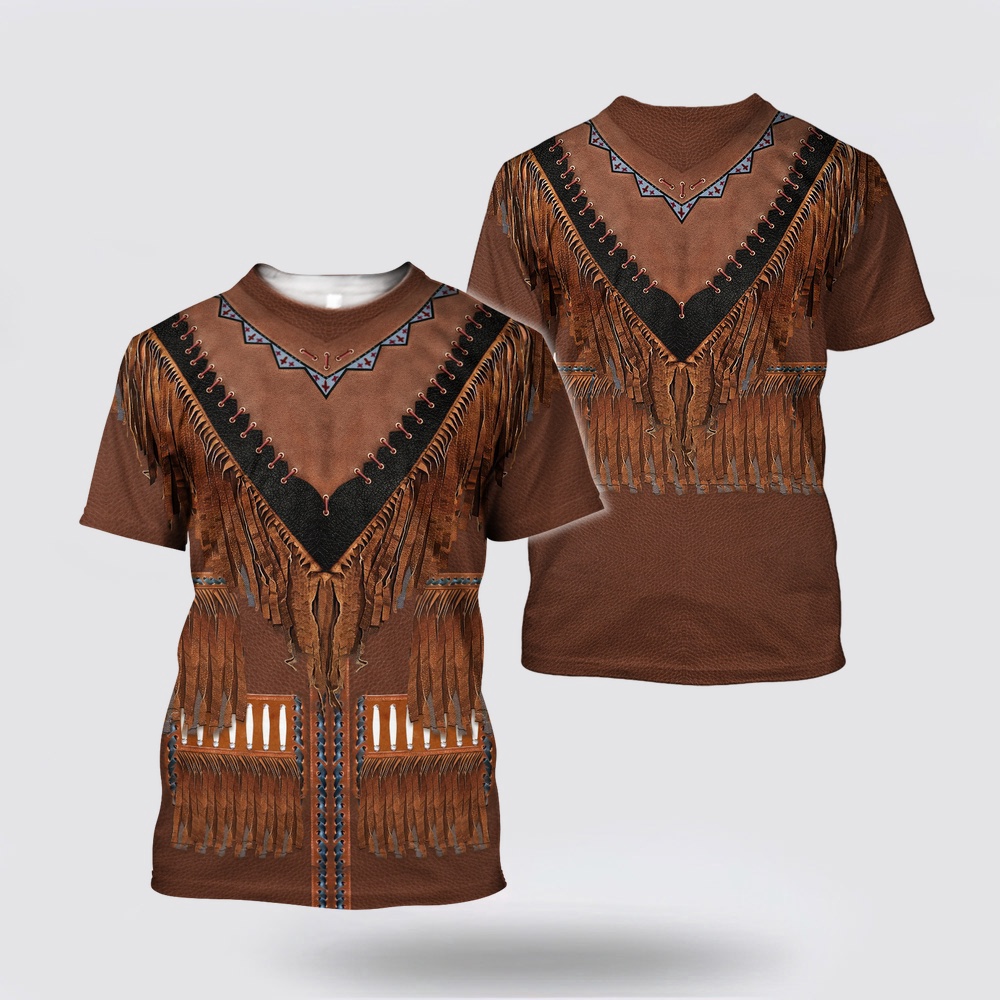 Native American T Shirt, Vintage Style Native American 3D All Over Printed T-Shirt, Beautiful Native American T Shirts