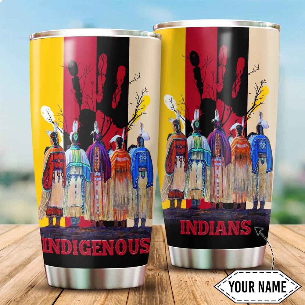 Native American Tumbler, Custom Name Indigenous Native American Steel Tumbler, American Tumbler, Native Tumbler