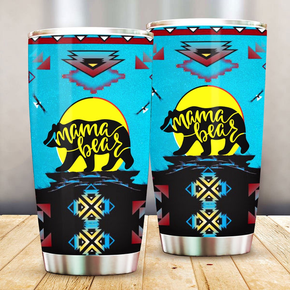 Native American Tumbler, Mama Bear Tumbler, American Tumbler, Native Tumbler