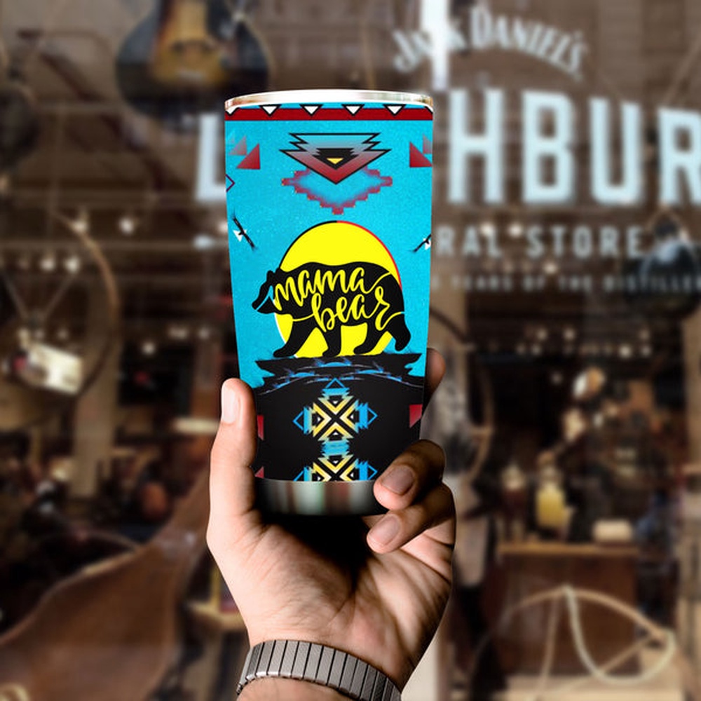 Native American Tumbler, Mama Bear Tumbler, American Tumbler, Native Tumbler