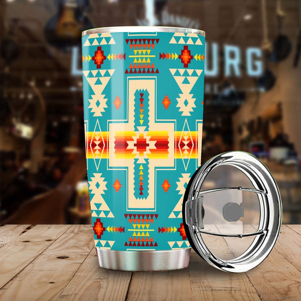 Native American Tumbler, Native American Pattern, American Tumbler, Native Tumbler