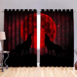 Native American Window Curtains, Blood Moon Native&hellip;