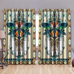 Native American Window Curtains, Dragonflies Native American&hellip;