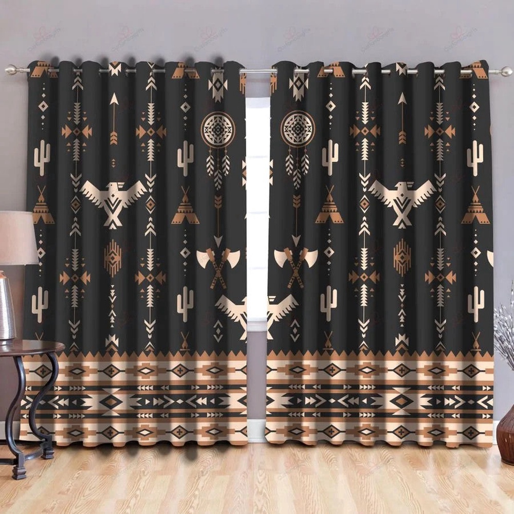 Native American Window Curtains, Dreamcatcher Bird Native American Window Curtains, Window Curtains