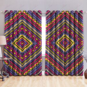 Native American Window Curtains, Full Color Native&hellip;