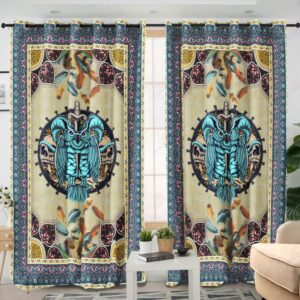 Native American Window Curtains, Jade Owl Native&hellip;