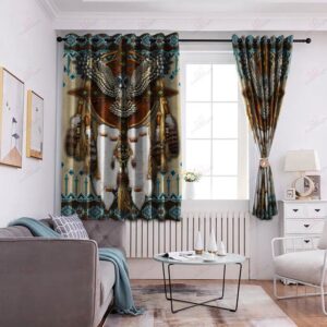 Native American Window Curtains Owl FeathersNative American 3D All Over Printed Window Curtain Window Curtains 2 o5286k.jpg
