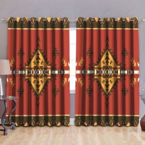 Native American Window Curtains, Red Brown Native&hellip;