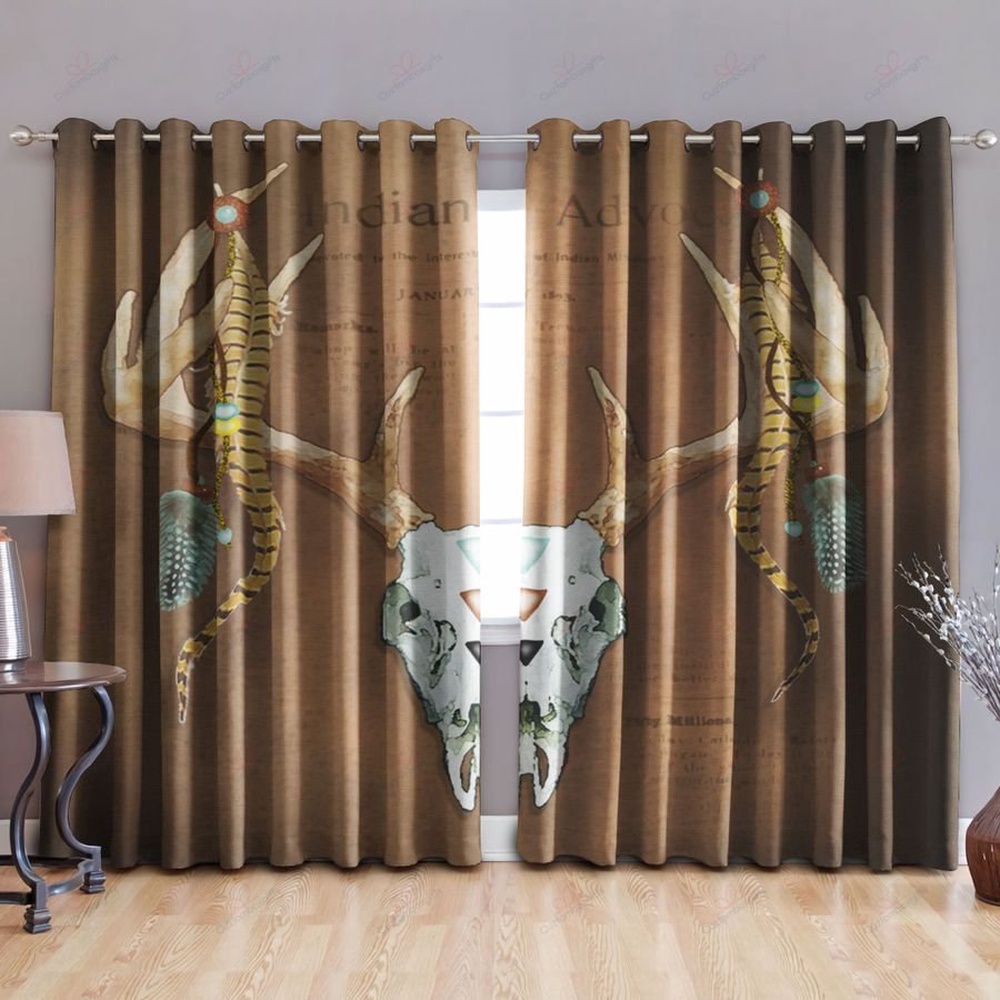 Native American Window Curtains, Reindeer SkullNative American Pattern Window Curtains, Window Curtains Native American Window Curtains, Reindeer SkullNative American Pattern Window Curtains, Window Curtains